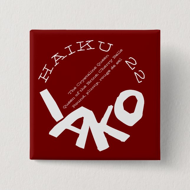 BÓTON QUADRADO 5.08CM HAIKU 22 (Frente)