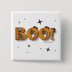 Bóton Quadrado 5.08cm Halloween Boo! Botão/pino
