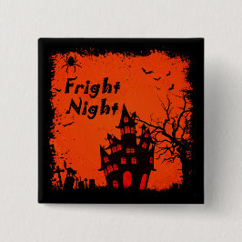 Bóton Quadrado 5.08cm Halloween Fright Night