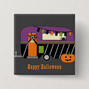 Bóton Quadrado 5.08cm Halloween RV Camper