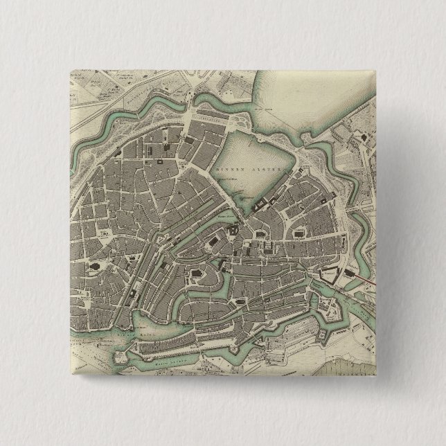 Bóton Quadrado 5.08cm Hamburgo (Frente)