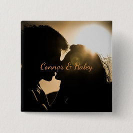 Bóton Quadrado 5.08cm HAMbWG - Botão - Beijaço do Casal