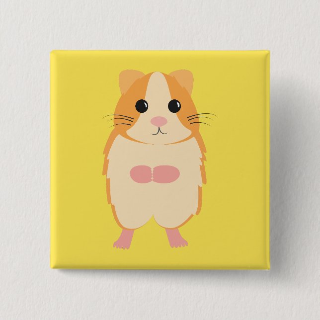Bóton Quadrado 5.08cm Hamster (Frente)