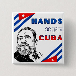Bóton Quadrado 5.08cm Hands Off Cuba