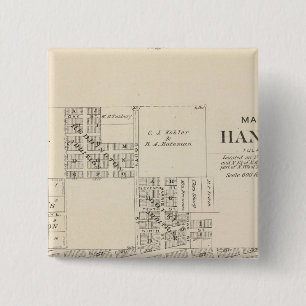 Bóton Quadrado 5.08cm Hanford, Condado de Tulare