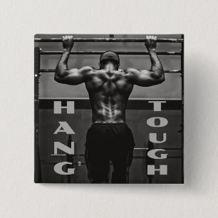 Bóton Quadrado 5.08cm Hang Tough Muscle Man Workout Gym