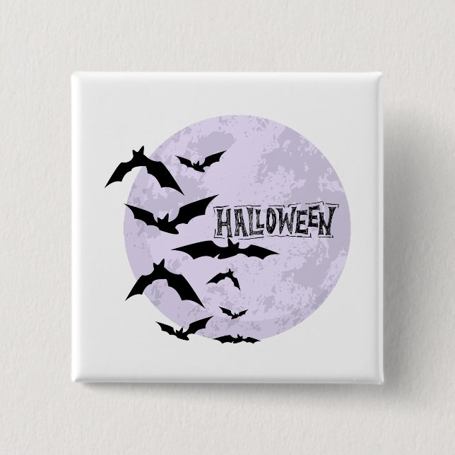Bóton Quadrado 5.08cm Happy Halloween Badge (Frente)