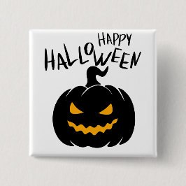 Bóton Quadrado 5.08cm Happy Halloween Badge