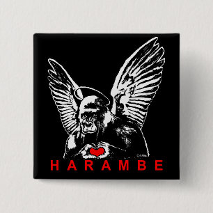 Bóton Quadrado 5.08cm Harambe