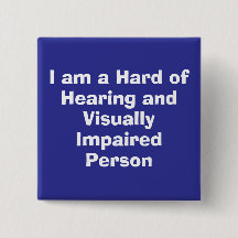 Hard of Hearing and Visually Impaired Person Blue