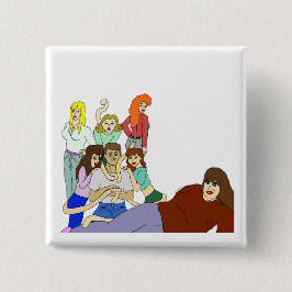 Bóton Quadrado 5.08cm harém-de-cauda