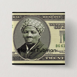 Bóton Quadrado 5.08cm Harriet Tubman