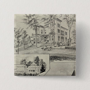 Bóton Quadrado 5.08cm Harris Bldg, Nova Londres, Conn