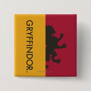 Bóton Quadrado 5.08cm Harry Potter   Gryffindor House Pride Graphic