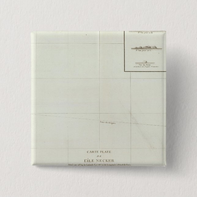 Bóton Quadrado 5.08cm Havaí (Frente)