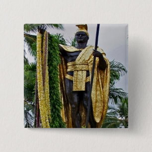 Bóton Quadrado 5.08cm Hawaii King Kamehameha Button