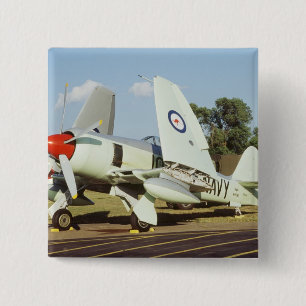 Bóton Quadrado 5.08cm Hawker Sea Fury no CAF, ala de Minnesota, no
