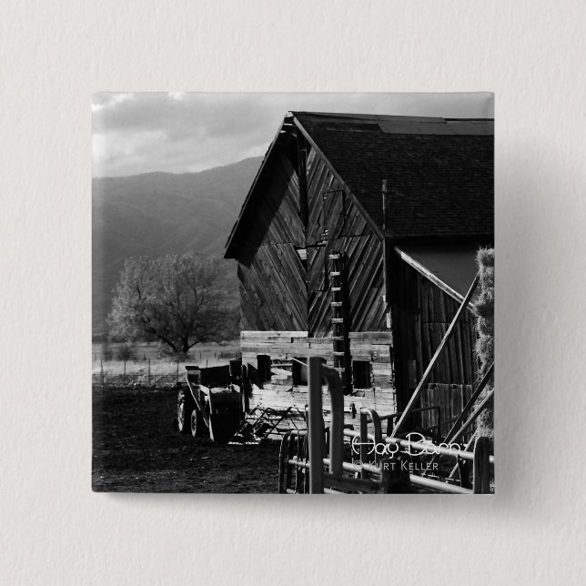 Bóton Quadrado 5.08cm Hay Barn (Frente)