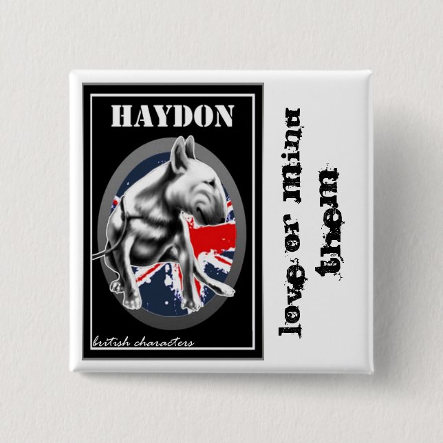 Bóton Quadrado 5.08cm Haydon Pin (Frente)