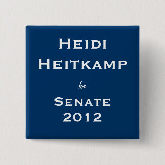 Bóton Quadrado 5.08cm Heidi Heitkamp para o Senado