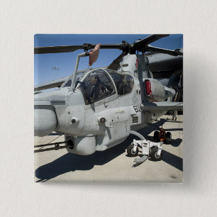 Bóton Quadrado 5.08cm Helicóptero de ataque super da cobra de AH-1Z