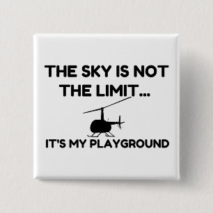 Bóton Quadrado 5.08cm Helicóptero SKY PLAYGROUND