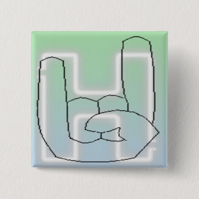 Bóton Quadrado 5.08cm Hella Button (Frente)