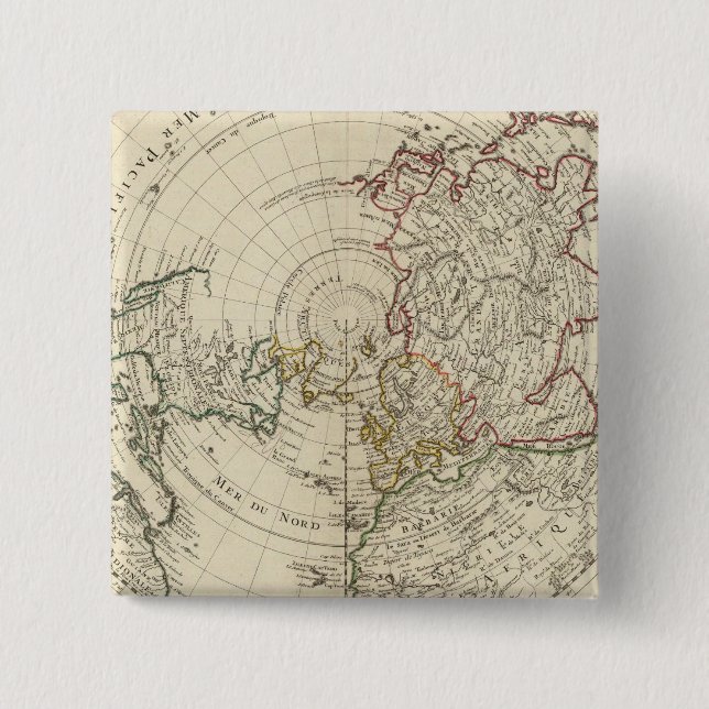 Bóton Quadrado 5.08cm Hemisfério Norte (Frente)