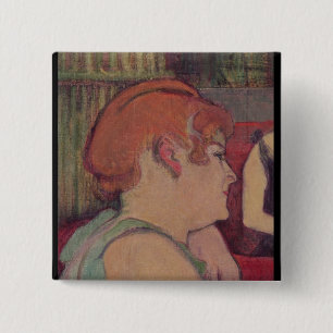 Bóton Quadrado 5.08cm Henri de Toulouse-Lautrec   no salão de beleza no