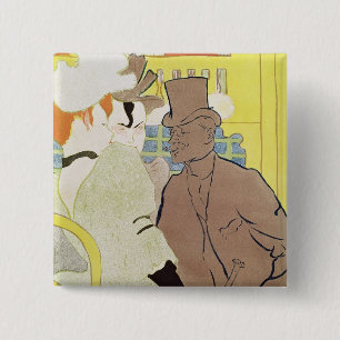 Bóton Quadrado 5.08cm Henri de Toulouse-Lautrec o inglês no