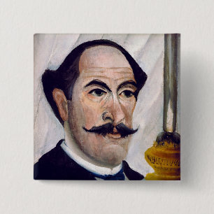 Bóton Quadrado 5.08cm Henri Rousseau - Auto-retrato