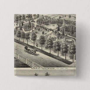 Bóton Quadrado 5.08cm Hensley, residências do Beans