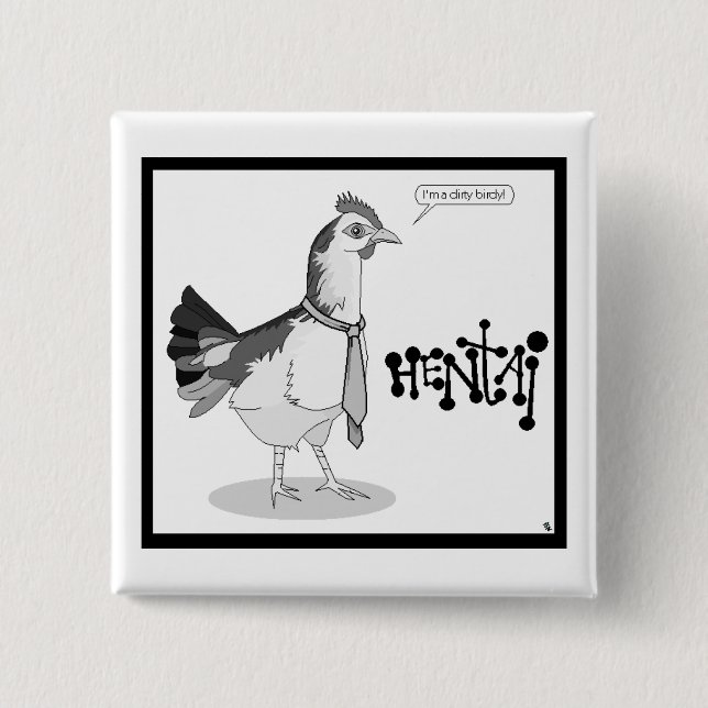 Bóton Quadrado 5.08cm Hentai (crachá) (Frente)