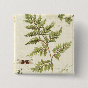 Bóton Quadrado 5.08cm Heras e samambaias