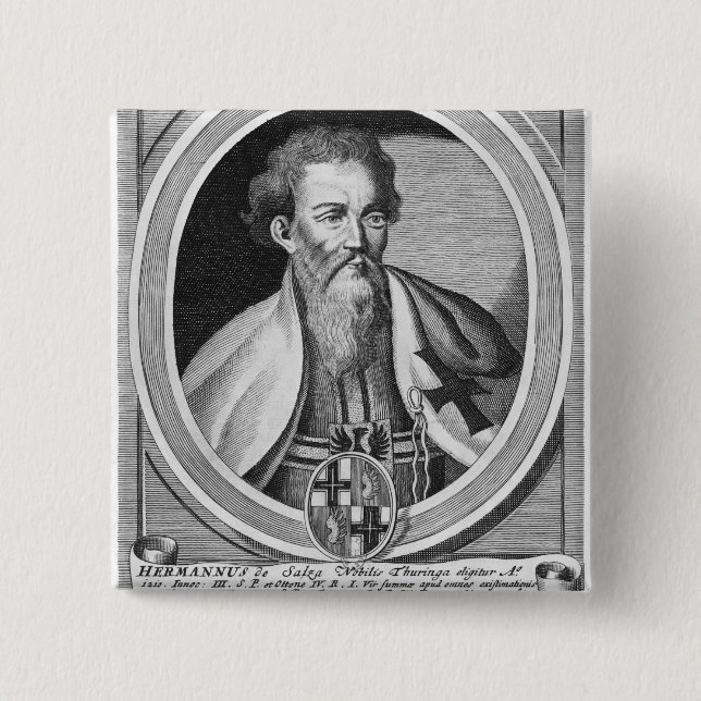 Bóton Quadrado 5.08cm Hermann de Salza (Frente)