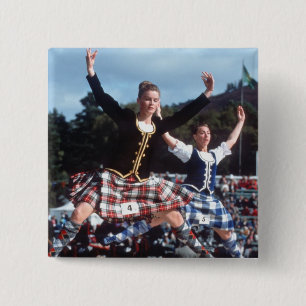 Bóton Quadrado 5.08cm Highland Dancing