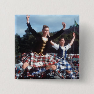 Bóton Quadrado 5.08cm Highland Dancing