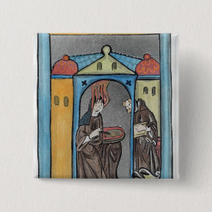 Bóton Quadrado 5.08cm Hildegard de Bingen