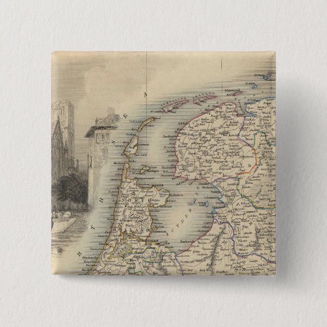 Bóton Quadrado 5.08cm Holanda (Frente)