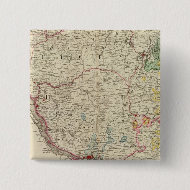 Bóton Quadrado 5.08cm Holstein, Alemanha (Frente)