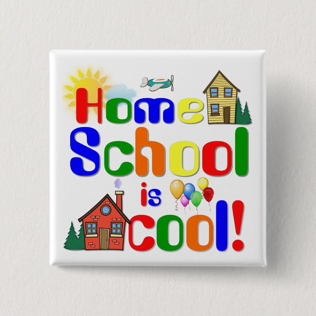 Bóton Quadrado 5.08cm Home School (Frente)