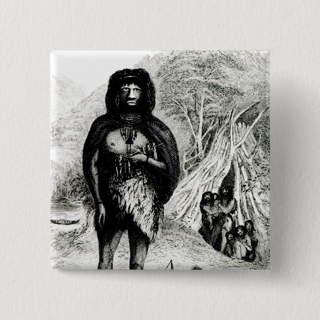 Bóton Quadrado 5.08cm Homem de Fugian (Frente)