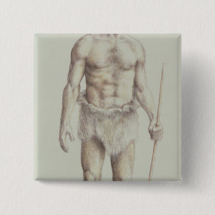 Bóton Quadrado 5.08cm Homem de Neanderthal