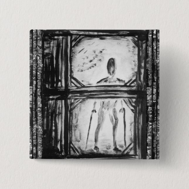 Bóton Quadrado 5.08cm Homem Emperrado (Frente)