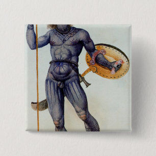 Bóton Quadrado 5.08cm Homem Pictish que guardara um protetor