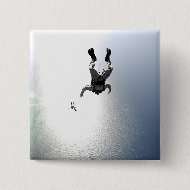 Bóton Quadrado 5.08cm Homens da Força Aérea dos EUA (Frente)