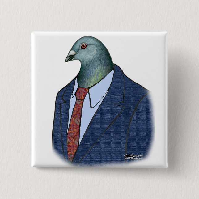 Bóton Quadrado 5.08cm Homer Suit (Frente)