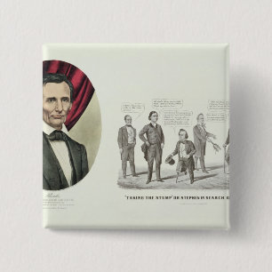 Bóton Quadrado 5.08cm Hon. Abraham Lincoln