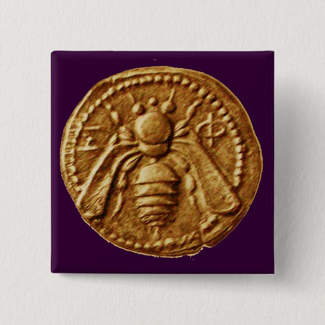 BÓTON QUADRADO 5.08CM HONEY BEE (Frente)