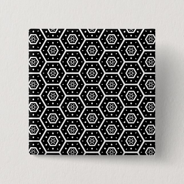 Bóton Quadrado 5.08cm Honeycomb (Frente)